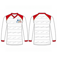 Erkekler İçin Retro Futbol Stili Sublimasyon Baskılı Polyester Uzun Kollu Futbol Forması, Toptan Siparişler Mevcut