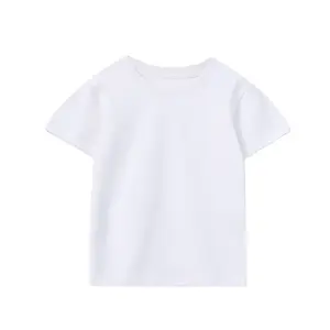 Hot Sale Breathable Soft Unisex Organic Cotton Short Sleeve Basic White T Shirt for Baby