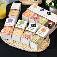 Boîtes à fentes en carton blanc imprimées offset 4 couleurs avec logo personnalisé, biodégradables, recyclables, jetables, pour l'emballage alimentaire