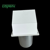 Capot de ventilation mural en acier galvanisé avec grille et amortisseur pour sèche-linge, hotte de cuisine, conduit de CVC 4, 6, 8 pouces