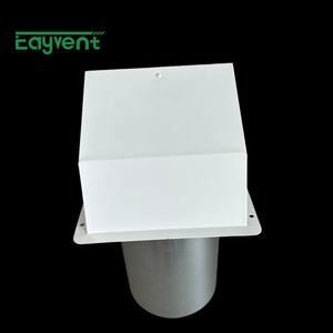Capot de ventilation mural en acier galvanisé avec grille et amortisseur <span class=keywords><strong>pour</strong></span> sèche-linge, <span class=keywords><strong>hotte</strong></span> de cuisine, conduit de CVC 4, 6, 8 pouces - Product Image 3