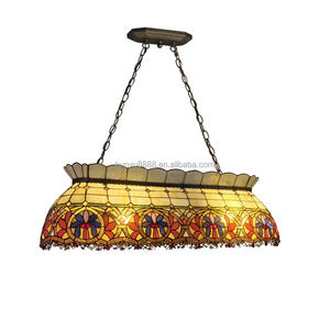 Lámpara Colgante LED de 6 Luces Estilo Tiffany, Araña de Vidrio con Vidrieras para Comedor o Sala de Estar - Product Image 6