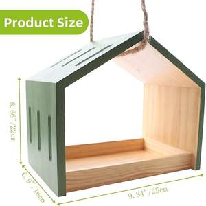 Mangeoire à oiseaux en bois robuste-Mangeoire à oiseaux sauvage extérieure facile à installer pour l'arrière-cour - Product Image 2