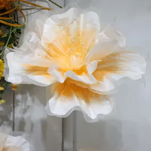 Новый дизайн, объемный искусственный гигантский цветок, большие бумажные наборы цветов, розы, цвета на заказ, пионы, гигантские растения, Свадебный декор