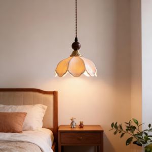 Lámpara Colgante Pequeña <span class=keywords><strong>de</strong></span> Cerámica con Forma <span class=keywords><strong>de</strong></span> Flor <span class=keywords><strong>de</strong></span> Latón Estilo Medieval para Barra <span class=keywords><strong>de</strong></span> Cama, Mostrador, Vestíbulo, Pasillo, Escaparate. - Product Image 6