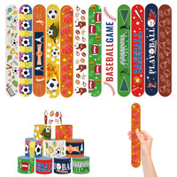 Bracelets Slap PVC Sport Party Ball Combo, décorations mignonnes, prix de classe pour enfants