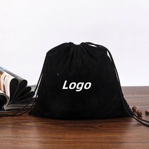 Custom Logo Drawstring <b>Bags</b> for Daily Usage Canvas Printed Cotton Linen Velvet Felt with Rope Handle for Jewelry Gift Packaging - Product Image 1