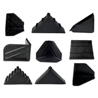 Protecteur d'angle anti-collision en carton PP noir à trois côtés, directement de l'usine, 60x60x60mm, épaisseur 1-2mm