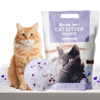 Litière pour chat en gel de silice cristallin sans poussière, granulée longue durée 1-8mm, accessoires, fournisseur pas cher