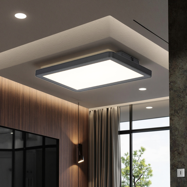 Modern Outdoor Waterproof LED Skylight Panel Aluminum Ceiling with Frameless Virtual Design IP65 Rating for Home Office