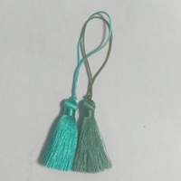 Sjzmm Pompons en fil de soie de haute qualité de 4 cm avec boucle fermée de 6 cm, franges en rayonne 100 %, pompons en soie pour la fabrication de bijoux