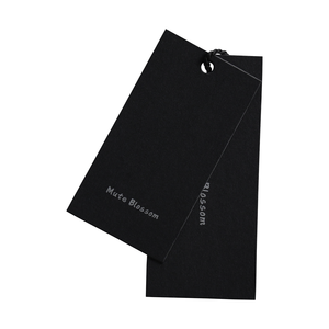 <b>Black</b> Card Tag Simple Brand Men's Clothing Custom Tag High-End Label <b>Black</b> Paper Tag Clothing Accessories Factory Direct Sale - Product Image 6