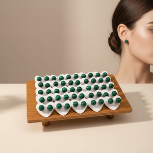 Boucles d'oreilles en perles rondes en <span class=keywords><strong>quartz</strong></span> cristal naturel, couleur argent 925, bijoux d'oreille simples et élégants - Product Image 1