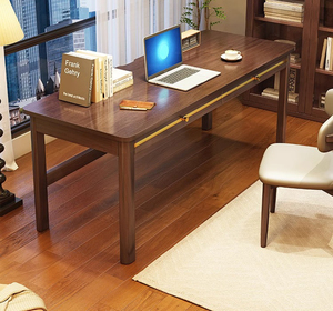 斯堪的纳维亚白色实木书桌厨具一体桌简易学生家庭学习桌卧室电脑桌儿童 - Product Image 2