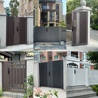 Puerta de Jardín Eléctrica de Aluminio con Control Remoto, Sistema de Acceso, Resistente a la Oxidación y a la Intemperie, Tamaño Personalizado, Uso en Exteriores
