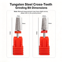 Fraise à ongles 5-en-1 en carbure de tungstène à coupe croisée et à dents de coupe pour le retrait de produits et le débavurage, vente en gros