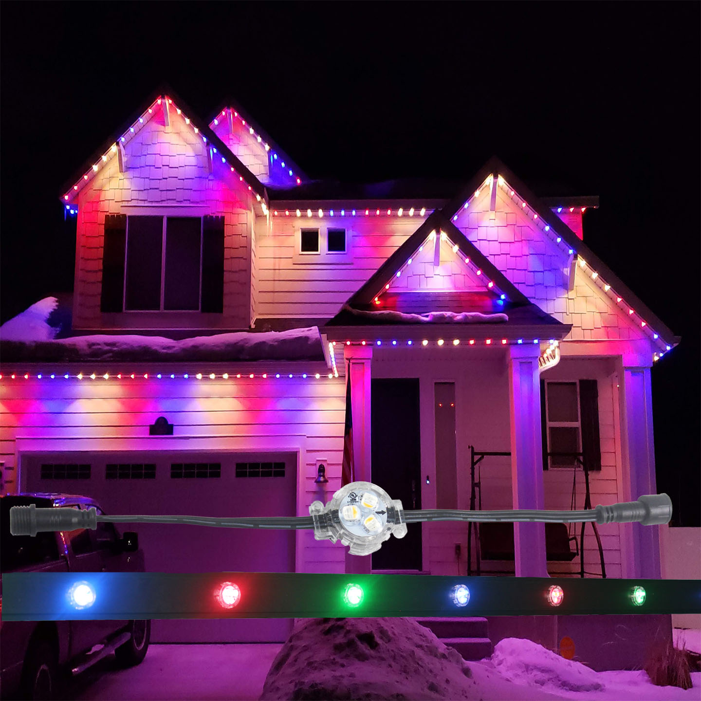 Sanly LED Pixel Light - UCS2904 Custom LED String for Christmas Outdoor Decoration