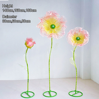 Accessoires de décoration de fenêtre fleur géante artificielle faux grand mariage 3d fleur faite à la main