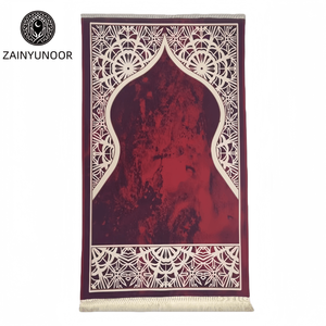 Tappetino da <span class=keywords><strong>Preghiera</strong></span> Musulmano di Grandi Dimensioni, Morbido <span class=keywords><strong>Tappeto</strong></span> Islamico in Flanella <span class=keywords><strong>per</strong></span> Famiglia - Product Image 4