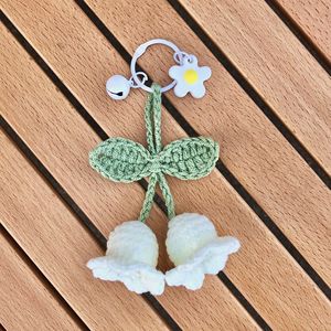Amigurumi fatti <span class=keywords><strong>a</strong></span> mano in <span class=keywords><strong>maglia</strong></span> Crochet Campanula Bellflower giglio della valle fiore artificiale uncinetto fiore <span class=keywords><strong>portachiavi</strong></span> borsa rosa Charm - Product Image 6