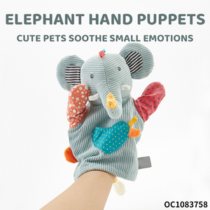 Marioneta de Mano de Elefante de Dibujos Animados, Juguete de Peluche al por Mayor para Niños Pequeños, Juego de Roles con Sonido de Campana, Juegos Divertidos para la Familia - Product Image 2
