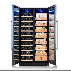 Humidor de Cigarros NE-175-8 de Doble Zona con Dos Puertas de Vidrio, Control de Temperatura y Humedad, Ideal para Tiendas de Cigarrillos, Sin Amoníaco - Product Image 1