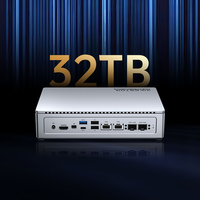 4xM.2 SSD Flash Mini NAS Intel I5-12450H Octa Core DDR5 MAX 64 Go 4x10GbE Ports Ethernet Serveur de stockage domestique