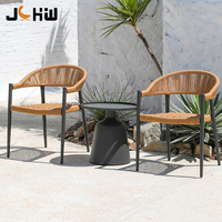 Vente flash - Meubles de patio d'extérieur - Tables rondes de restaurant et de café en aluminium - Design moderne - Table basse en métal pour les événements et les fêtes