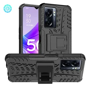 Roiskin Mobile Phone Accessories 2 Material TPU PC 5 Colors Available Mecha Phone Case With Kickstand For OPPO A57 5G