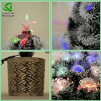 Décorations de Noël en gros de haute qualité, 60 cm, LED premium, écologiques, flocons de neige colorés lumineux, fibres optiques clignotantes