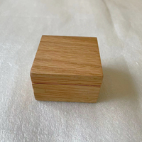 Boîtes à bijoux en bois de chêne non finies boîte à bibelots en bois avec couvercle amovible petite boîte à cube en bois souvenir pour emballage cadeau