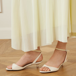 Escarpins à talons bas pour femmes, grande taille 46, à bout ouvert, sandales d'été à bride cheville et boucles, coupe large, pour le bureau - Product Image 1