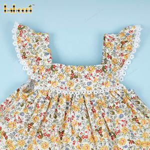 Shired-Conjunto de Ropa para Niñas, Juego de 2 piezas, amarillo, Floral, OEM, ODM, personalizado, hecho a mano, en stock, fabricante al por mayor, BB3281 - Product Image 1