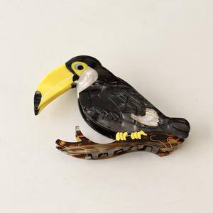 Pasador de Pelo con Clip de Acetato <span class=keywords><strong>Serie</strong></span> Pájaros para Mujer, Accesorios para el Cabello Hechos a Mano, Casuales, de Gran Tamaño - Product Image 6