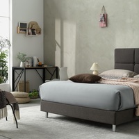 Lit en tissu et bois traditionnel à plateforme, doux et confortable, pour salon, tailles double, grand lit, très grand lit, personnalisables, vente en gros à prix abordable
