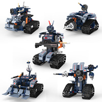 Set de Bloques de Construcción de Robot RC, 342 Piezas, 5 en 1, Control Remoto por Aplicación, Recargable, Tanque Transformable, Juguete Educativo STEM para Niños