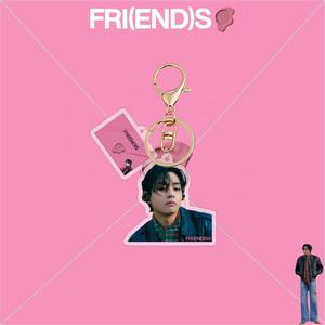 Venta al por mayor KPOP Idol <span class=keywords><strong>Kim</strong></span> <span class=keywords><strong>Tae</strong></span> <span class=keywords><strong>Hyung</strong></span> Bangtan Boys <span class=keywords><strong>V</strong></span> FRI(END)S Llavero de plástico Llavero Acrílico - Product Image 4