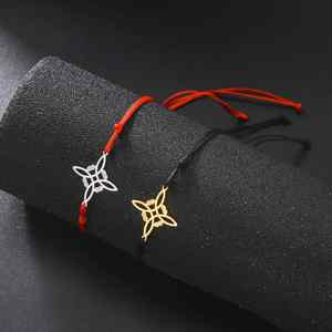 สร้อยข้อมือสแตนเลสสตีลรูปปมแม่มด Myshape สำหรับผู้หญิงผู้ชาย สายเชือกหยก สร้อยข้อมือเชือกแบบวิคคา เครื่องรางวิเศษ ของขวัญเครื่องประดับ - Product Image 3