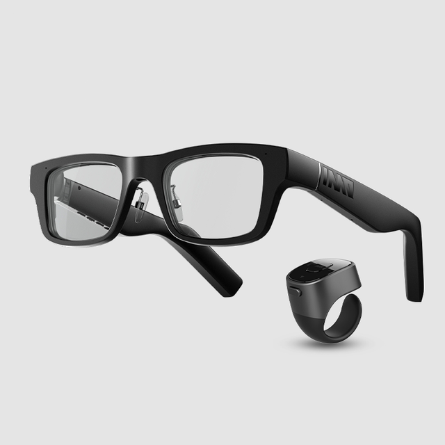INMO Go2 Smart AR Glasses with Wireless AI Assistant OLED Color Touch Screen Display (1.3-inch) for Music Calls & Translation