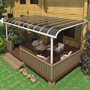 Sân thượng tán hiên nơi trú ẩn ban công Bao gồm hướng dẫn sử dụng sang trọng trong tấm polycarbonate và khung nhôm UV tuyết và mưa bảo vệ - Product Image 2