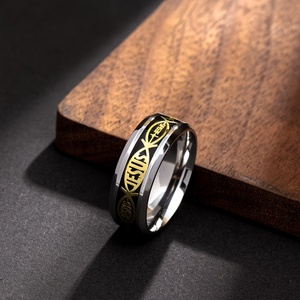 Anillo con Cruz de Jesús, Anillo Cristiano de Acero Inoxidable con Diseño de Jesús y Cruz - Regalo de Joyería Religiosa - Product Image 5