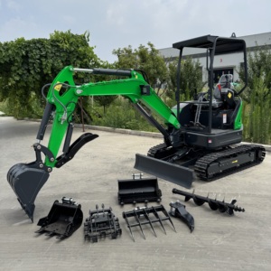 Çin Mini ekskavatör 2.5 Ton CE EURO5 ekskavatörler küçük kazıcı çin 1 Ton 2 Ton EPA çiftlik Bagger paletli kuengine motor - Product Image 6