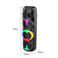 SING-E ZQS8309 Altavoces Bluetooth Profesionales para Exteriores con RGB, Carga Inalámbrica, 40W, Woofer, Bocina, Móvil