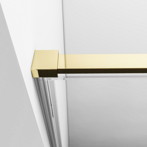<span class=keywords><strong>Cadre</strong></span> de porte en acier inoxydable 304 personnalisé, charnières dorées, quincaillerie pour porte en verre, prix d'usine pour hôtels, salles de bain de luxe - Product Image 4