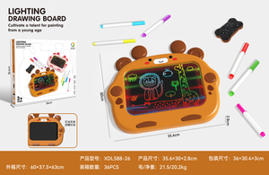 Tablero de dibujo para niños, mesa con bolígrafo, boceto de escritura, juguetes educativos de dibujo borrables, Plástico - Product Image 5