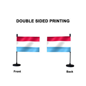 Drapeau automatique de voiture luxembourgeoise avec base magnétique et mât de drapeau flexible des pays nationaux luxembourgeois LU pour capot de voiture Bagetu - Product Image 5