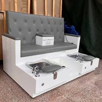 Mobilier de salon de manucure Double sièges Spa Chair Station de pédicure Banc de massage des pieds Pédicure à vendre