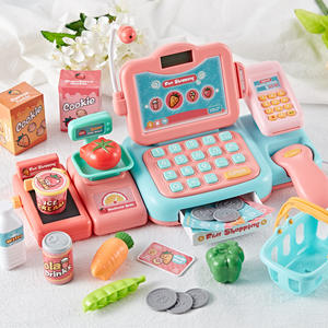 ילדים העמידו פנים שחק צעצועי סט B/O פלסטיק צעצוע קופות רושמות עם מיקרופון - Product Image 2