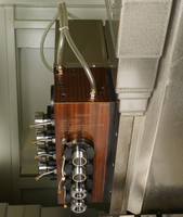 Mini máquina de torneado y fresado Horizontal CNC de alta precisión, herramientas automáticas 4*4 para husillo cónico de eje Y BT40, 2 unidades