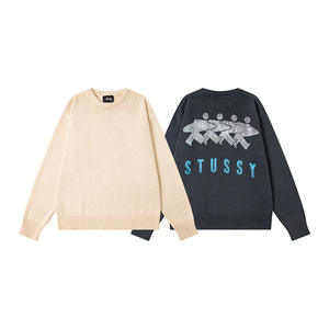 Suéter de Punto Jacquard Grande, Repelente de Mosquitos, Estilo Europeo Americano, Cuello Holgado, Unisex - Product Image 3